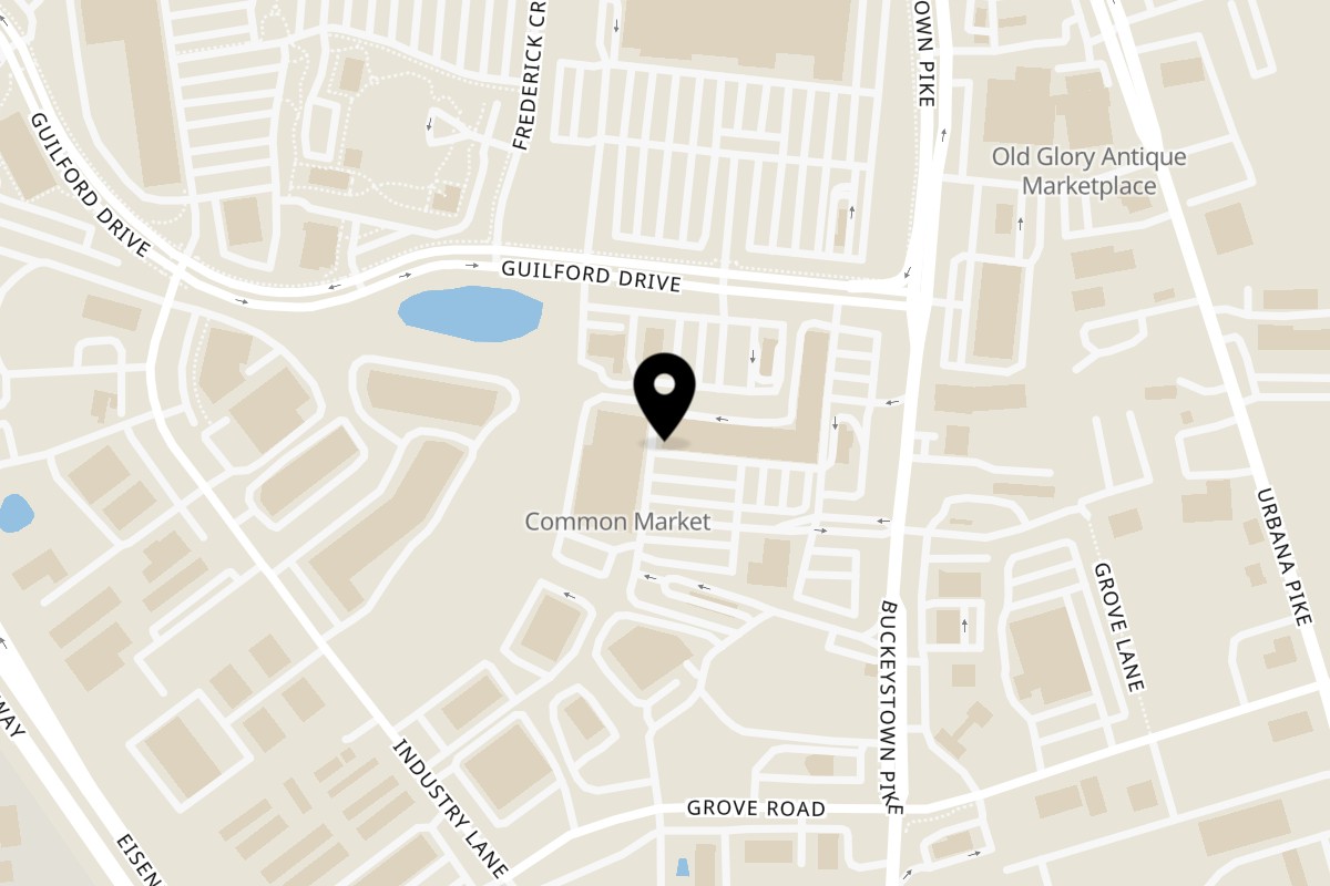 Map showing the location of Cameron's Seafood on 5732 Buckeystown Pike Unit # 31 in Frederick